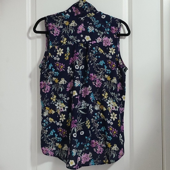 Anthropologie Everleigh Floral Sleeveless Blouse - Picture 4 of 6